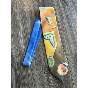 Ralph Marlin Time Warp Necktie Melting Clocks Ants Psychedelic Salvador Dali